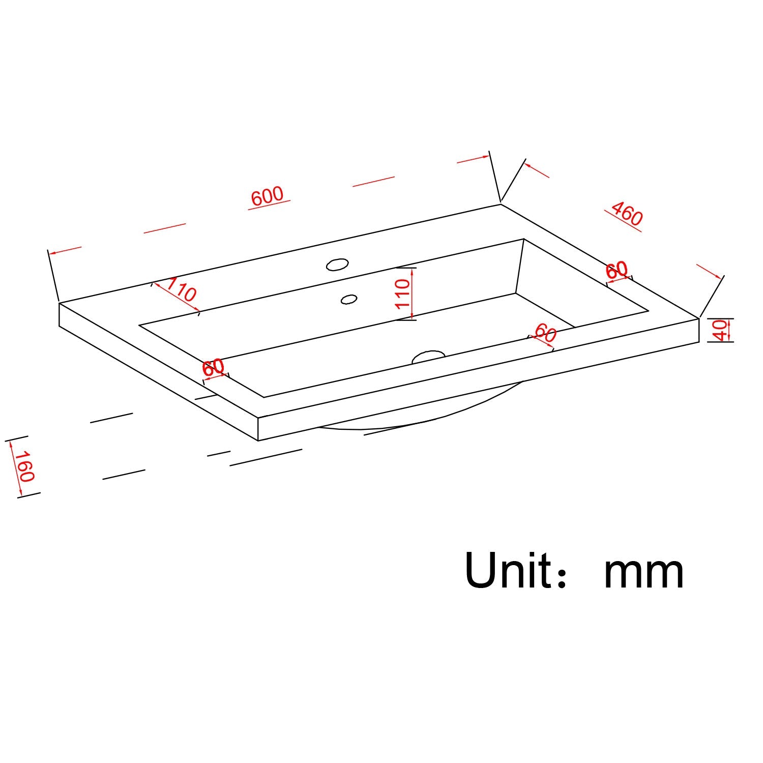 Badmeubelset AVALON 60 cm - Met Kolomkast - Wastafel Zwart - Mat Zwart - lomazoo.com