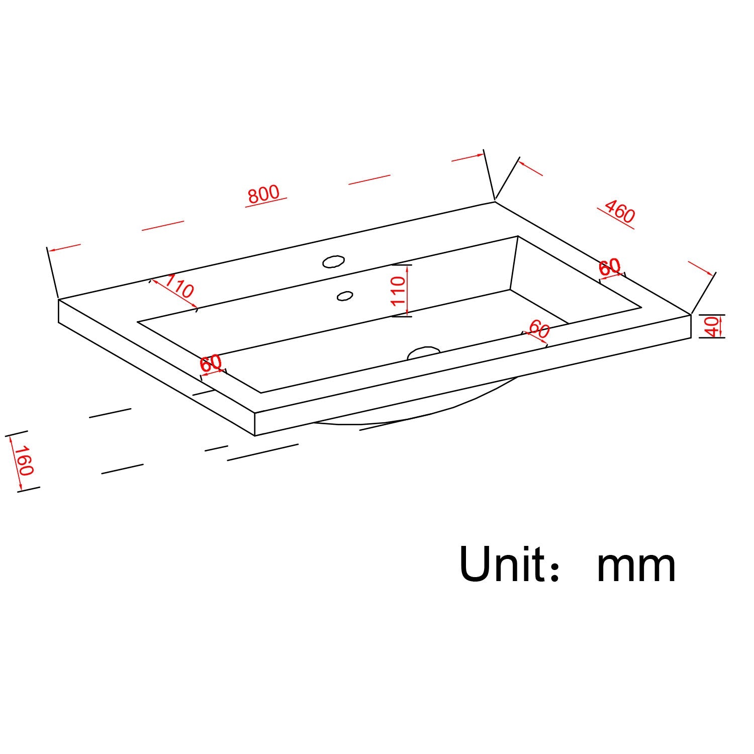 MONACO warm eiken - wastafel wit - 80cm - lomazoo.com